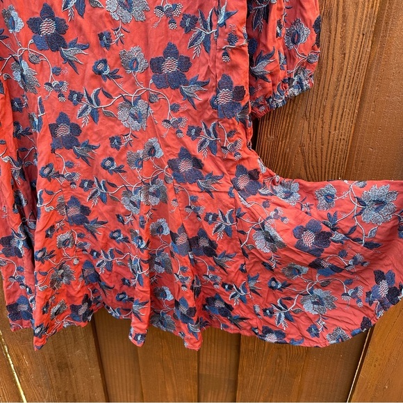 Anthro embroidered mini dress - Picture 6 of 9